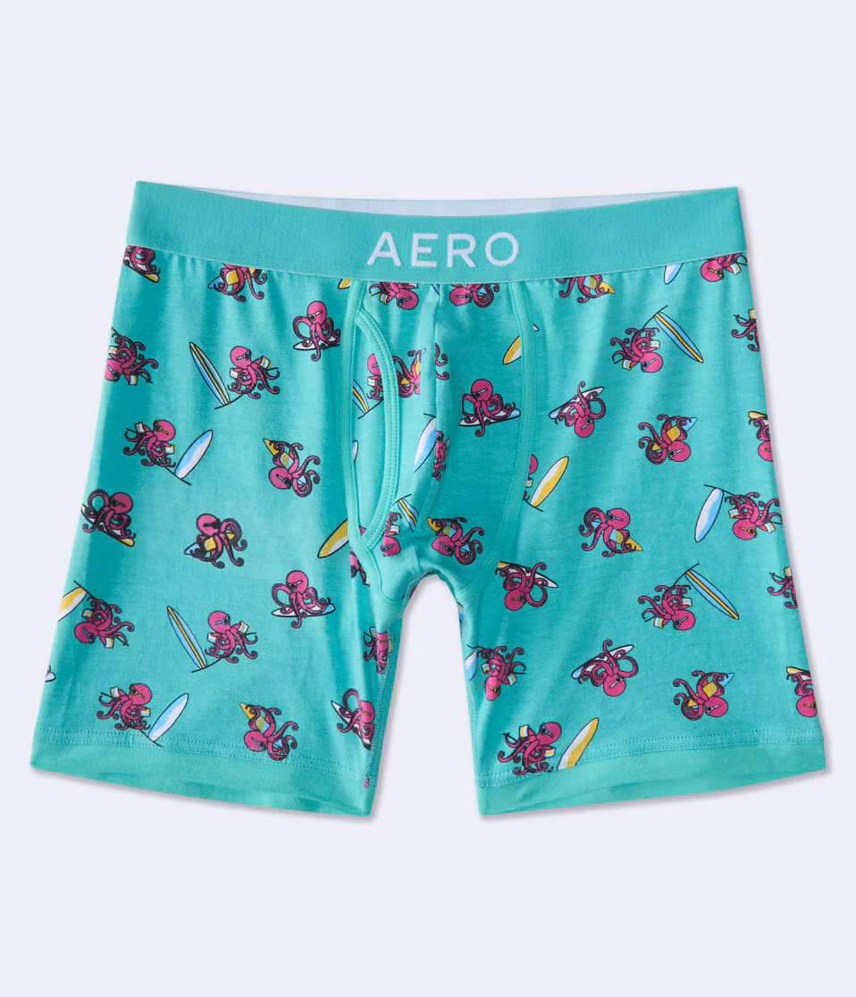 Surfer Octopus 6" Knit Boxer Brief