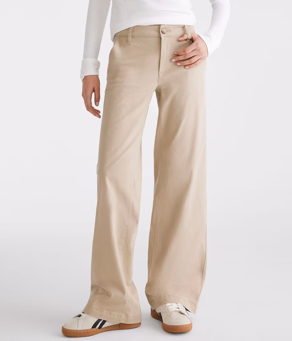 Low-Rise Baggy Wide Leg Pants