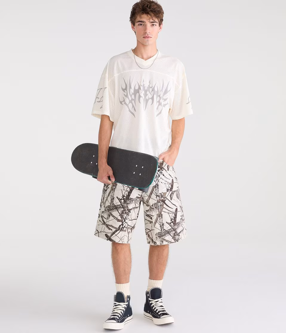 Forest Camo Tattoo Super Baggy Shorts 10.5"