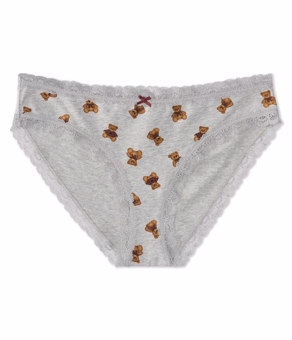 Teddy Bear Lace-Trim Hipster