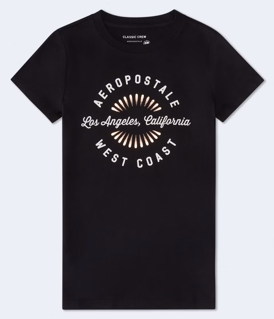 Aeropostale Los Angeles Foil Graphic Tee
