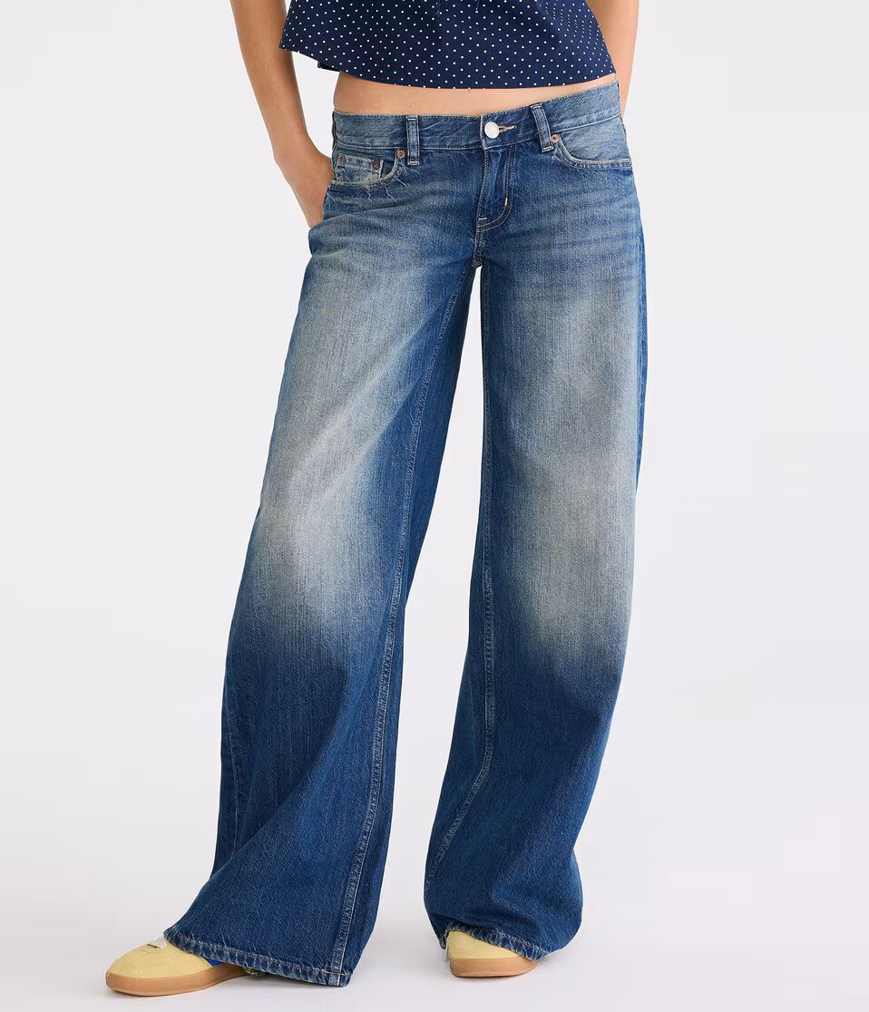 Super Low-Rise Ultra Wide Leg Jean