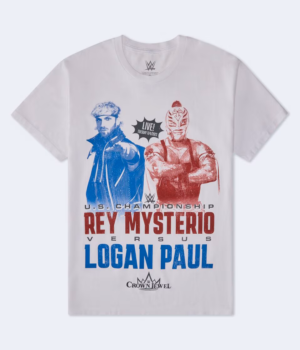 WWE Rey Mysterio vs Logan Paul Relaxed Graphic Tee