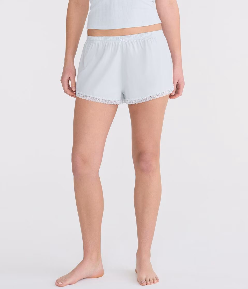 Lace-Trim Sleep Shorts