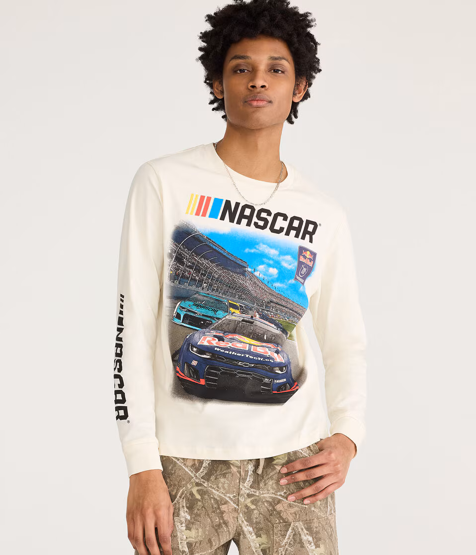 NASCAR Long Sleeve Red Bull Trackhouse Relaxed Graphic Tee